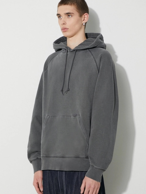Худі чоловіче Carhartt WIP Hooded Taos Sweat "Flint" I032923-654GD M Сіре (4064958783565) - зображення 3