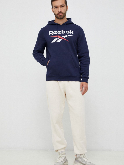 Bluza męska z kapturem Reebok Identity Big 100050291 M Granatowa (4066751080711) - obraz 3