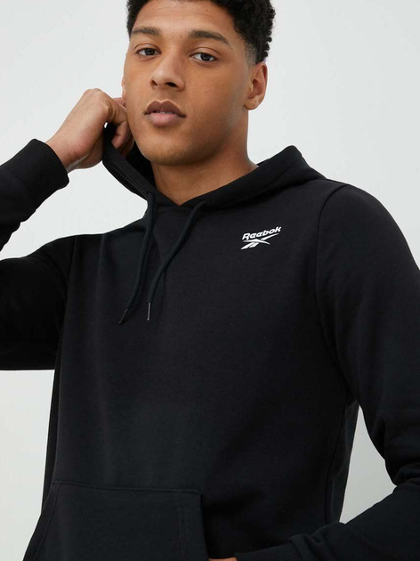 Худі чоловіче Reebok Identity Smal 100051167 2XL Чорне (4066751151268) - зображення 4