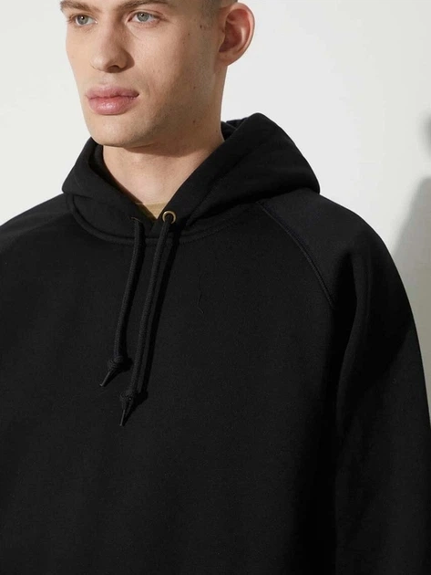 Bluza męska z kapturem kangurka Carhartt WIP Chase Sweat I033661-00FXX M Czarna (4064958858850) - obraz 3