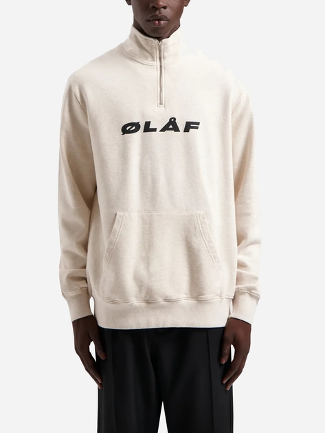 Толстовка чоловіча Olaf Italic Zip Mock M990202 L Екрю (8720104721466) - зображення 3