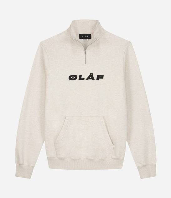 Толстовка чоловіча Olaf Italic Zip Mock M990202 M Екрю (8720104721459) - зображення 5