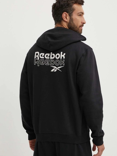 Bluza z kapturem męska Reebok Ri Brand Proud Hoodie 100076385 S Czarna (1200143336601) - obraz 2