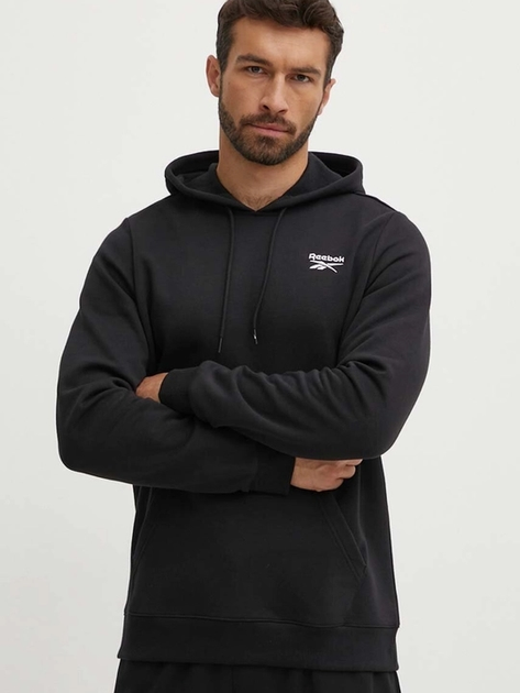 Худі утеплене чоловіче Reebok Identity Small Logo Fleece Hoodie 100202869 M Чорне (1200143505601) - зображення 1