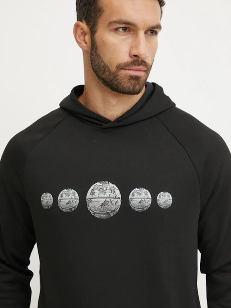 Bluza z kapturem męska Reebok Hoopwear Hoodie 100205188 M Czarna (1200143933800) - obraz 3