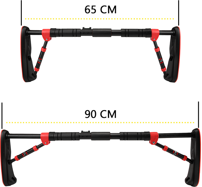 Турнік розсувний Cornix Elite 65-90 см Black/Red (XR-0289) - зображення 6