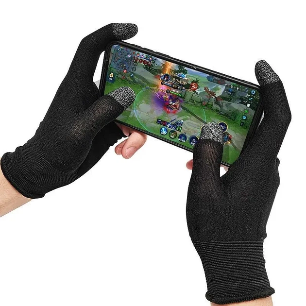 Игровые перчатки напальчники для игры на телефоне планшете пабга стандофф MEMO GG01: по два пальца - изображение 5