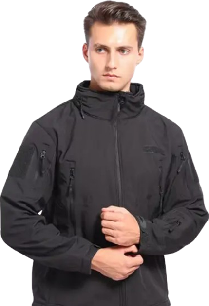 Куртка водонепроницаемая SOFTSHELL с флисом Solve Black KT6000801 размер S - изображение 2