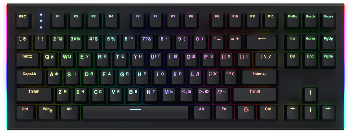 Клавиатура проводная Hator Gravity X TKL Orange USB Black (HTK550UA) - изображение 1