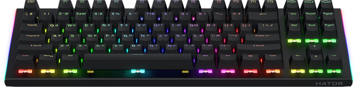 Клавиатура проводная Hator Gravity X TKL Orange USB Black (HTK550UA) - изображение 2