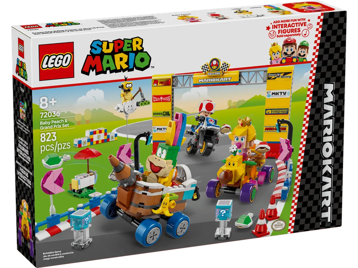 Zestaw klocków LEGO Super Mario Mario Kart: Zestaw Baby Peach i Grand Prix 823 elementy (72036) - obraz 1