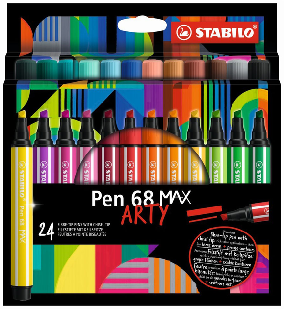 Набір фломастерів Stabilo Pen 68 Max Arty 24 шт (4006381590037) - зображення 1