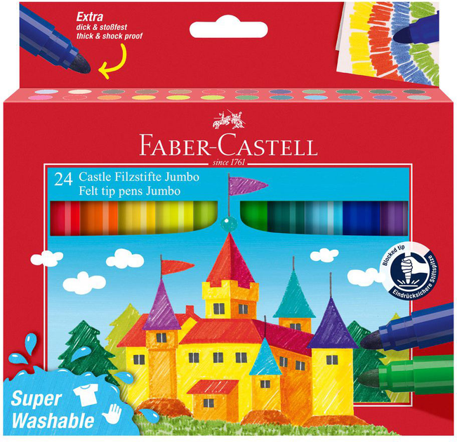 Zestaw flamastrów Faber-Castell Jumbo 24 szt (4005401543244) - obraz 1