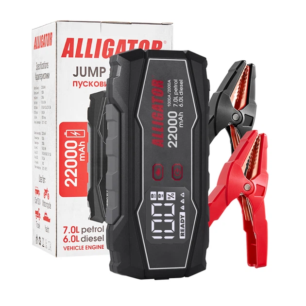 Пусковое устройство Alligator Jump Starter 1000A/2000A 22000mAh JS845 - изображение 5