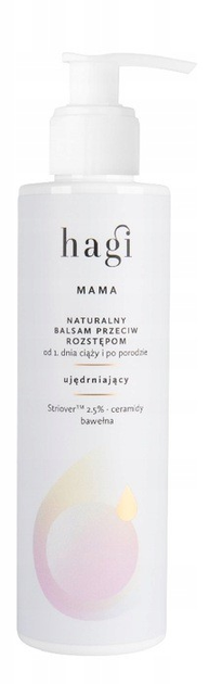 Лосьйон від розтяжок Hagi Mama натуральний з 1го дня вагітності 200 мл (5905214945725) - зображення 1