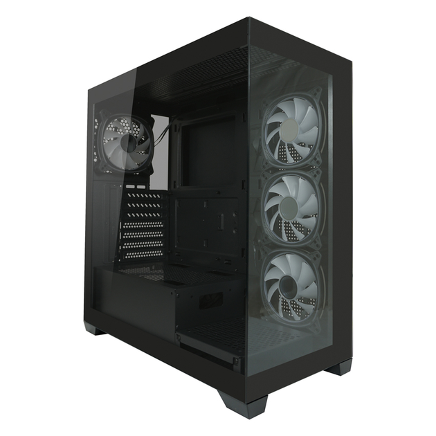 Корпус LC-Power 715B Gaming Seamless Pale X Mid-Tower Black (LC-715B-ON) - зображення 1