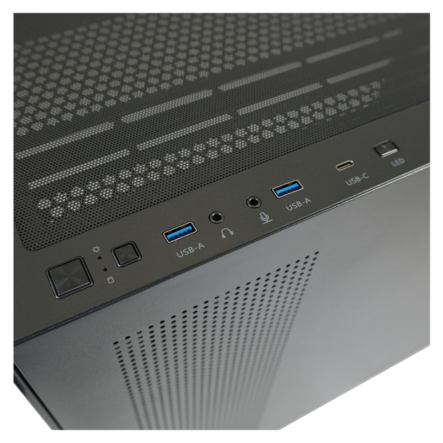 Obudowa LC-Power 715B Gaming Seamless Pale X Mid-Tower Black (LC-715B-ON) - obraz 7