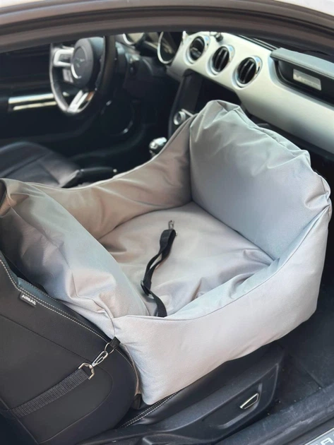 Автокресло автогамак лежак сумка-переноска для собак и кошек 50х70 см Incor Серый (И-116) - Фото 2 Автокресло автогамак лежак сумка-переноска для собак и кошек 50х70 см Incor Серый (И-116) - изображение 2