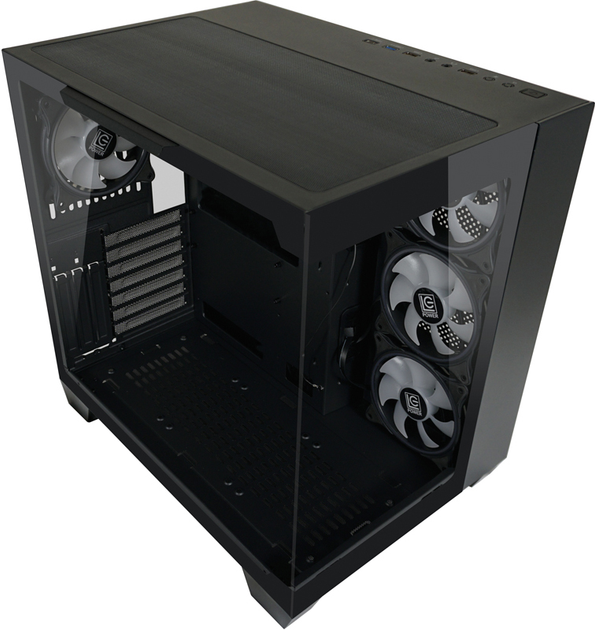 Obudowa LC-Power 809B Gaming Dark Storm X Mid-Tower Black (LC-809B-ON) - obraz 2