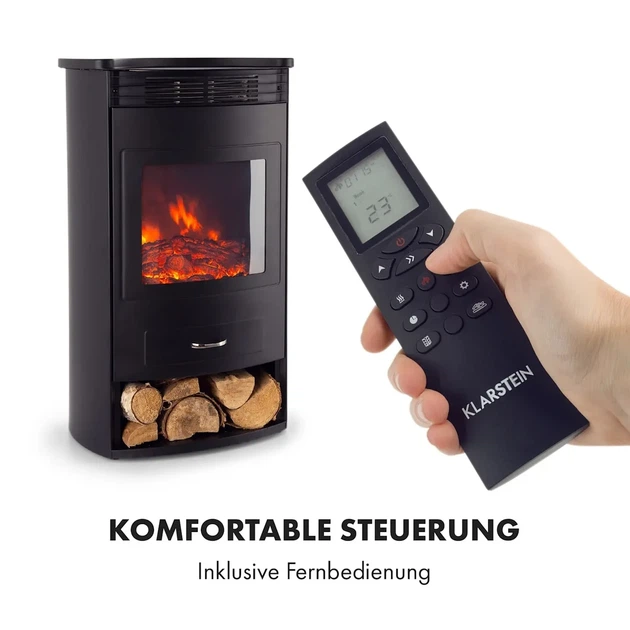 Электрокамин электрический камин обогреватель Klarstein Bormio Smart с wi fi цвет черный (10035086) - Фото 2 Электрокамин электрический камин обогреватель Klarstein Bormio Smart с wi fi цвет черный (10035086) - изображение 2