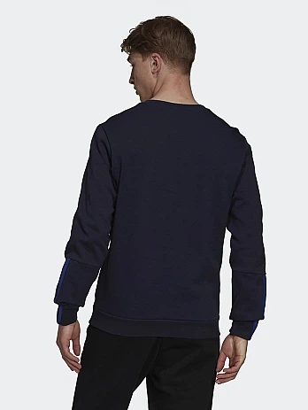 Bluza bez kaptura męska Adidas M Dk Swt H12218 S Niebieska (4064054430783) - obraz 2