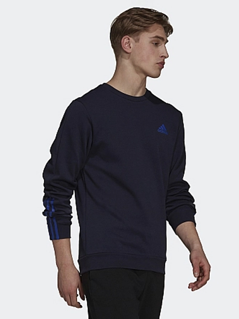 Bluza bez kaptura męska Adidas M Dk Swt H12218 S Niebieska (4064054430783) - obraz 3