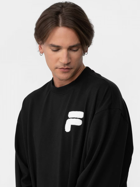 Bluza bez kaptura męska Fila FAM0137-80001 L Czarna (4064556358202) - obraz 5