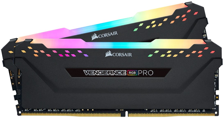 Pamięć RAM Corsair DDR4-3600 16384MB PC4-28800 (Kit of 2x8192) VENGEANCE RGB PRO Black (CMW16GX4M2D3600C16) - obraz 1