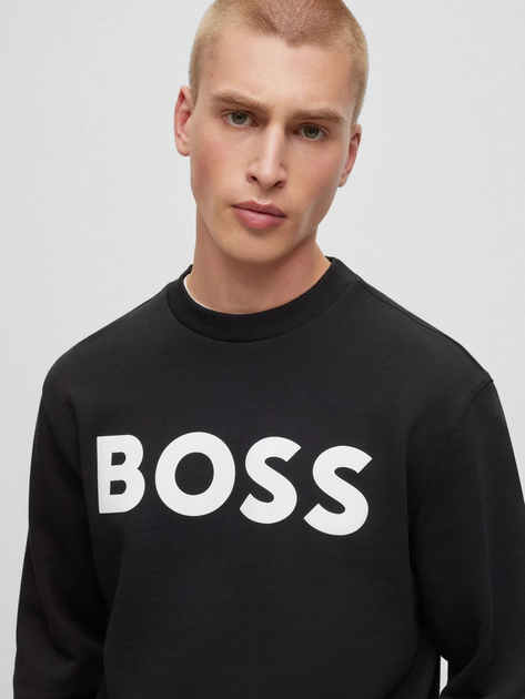 Bluza bez kaptura męska Hugo Boss 50487133-001 M Czarna (4063536958319) - obraz 4