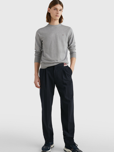 Sweter męski z dzianiny Tommy Hilfiger MW0MW30955-P91 L Szary (8720642701715) - obraz 3