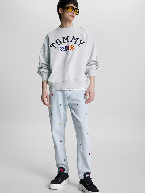 Bluza bez kaptura męska Tommy Jeans DM0DM16816-PJ4 S Szara (8720644537169) - obraz 3