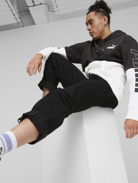 Bluza męska z kapturem Puma Power Colorblock Hoodie Fl 67591001 M Wielobarwna (4099683581513) - obraz 3