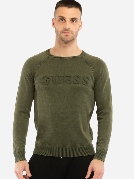 Sweter męski bawełniany Guess X2BR06Z27Y0-AMG L Zielony (7621701102966) - obraz 1