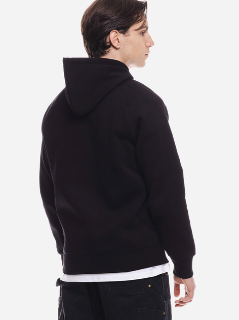 Худі чоловіче Carhartt WIP Hooded Chase Sweat I026384-00FXX M Чорне (4064958103370) - зображення 2