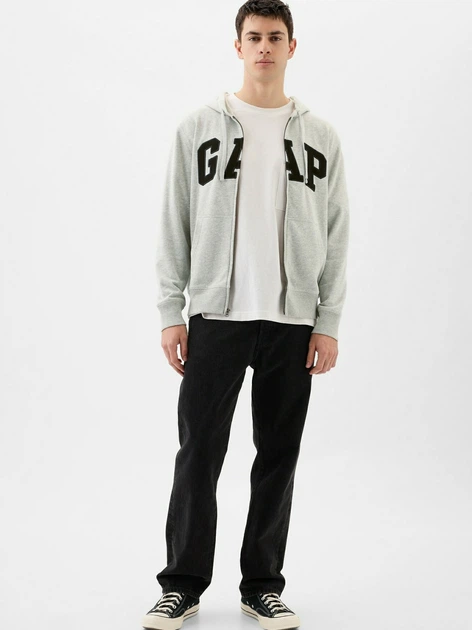 Bluza męska rozpinana streetwear polarowa GAP 868454-02 M Szara (1200132977716) - obraz 3
