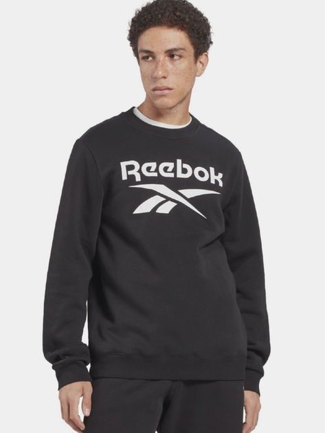 Bluza bez kaptura męska Reebok Identity Big 100050269 S Czarna (4066751148329) - obraz 1