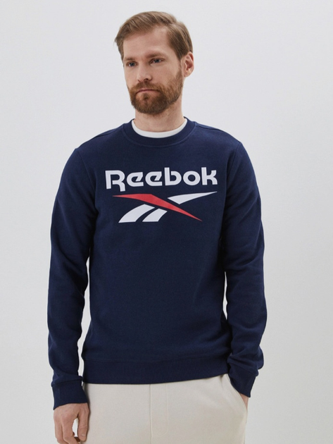 Bluza bez kaptura męska Reebok Identity Big 100050277 M Granatowa (4066751210217) - obraz 1