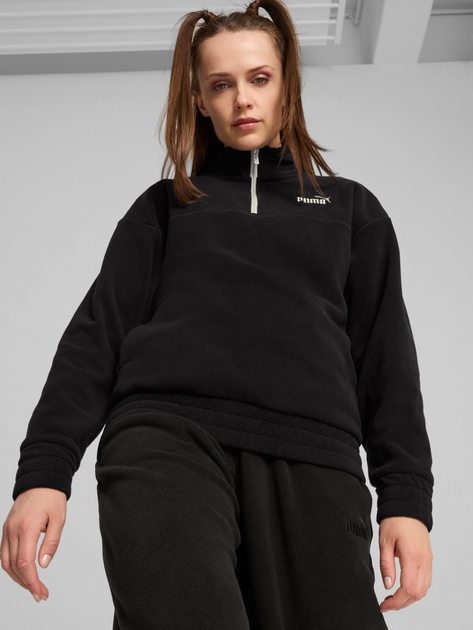 Толстовка на блискавці чоловіча Puma Ess Elevated Half-Zip 68531601 XS Чорна (4067982675837) - зображення 1