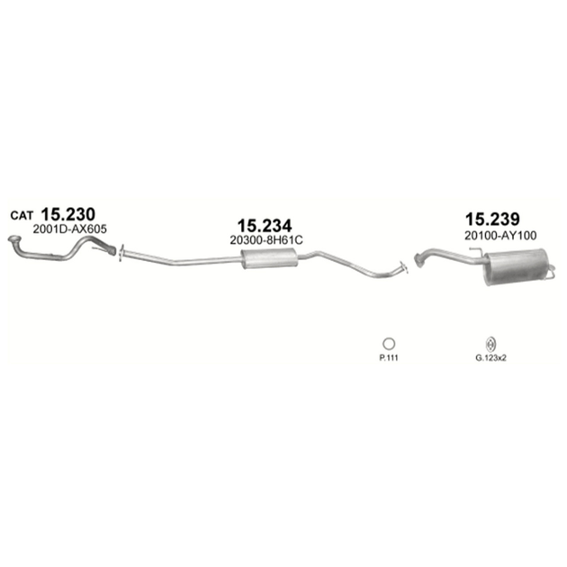 Резонатор (средний глушитель) Polmostrow (15.234) - (Nissan Note 1.4i-16V 04/09-) (855234) - изображение 2