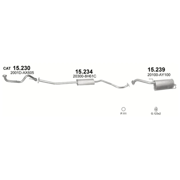 Резонатор (середній глушник) Polmostrow (15.234) - (Nissan Note 1.4i-16V 04/09-) (855234) - зображення 2