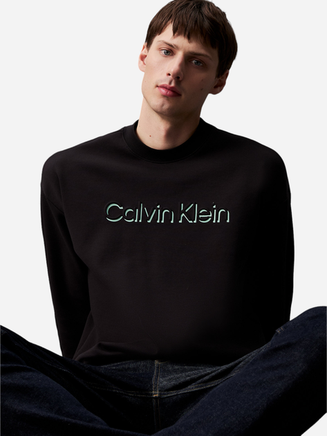 Bluza bez kaptura męska Calvin Klein K10K113081-BEH L Czarna (8720109949193) - obraz 5