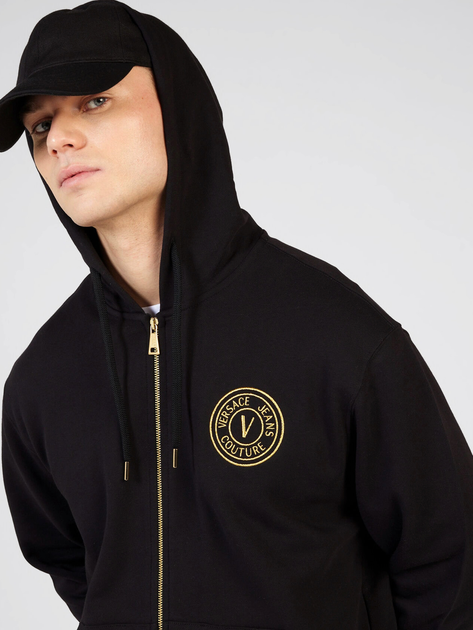 Толстовка на блискавці чоловіча Versace Jeans Couture vjc76gait02cf01tg89 2XL Чорна (8052019598537) - зображення 4