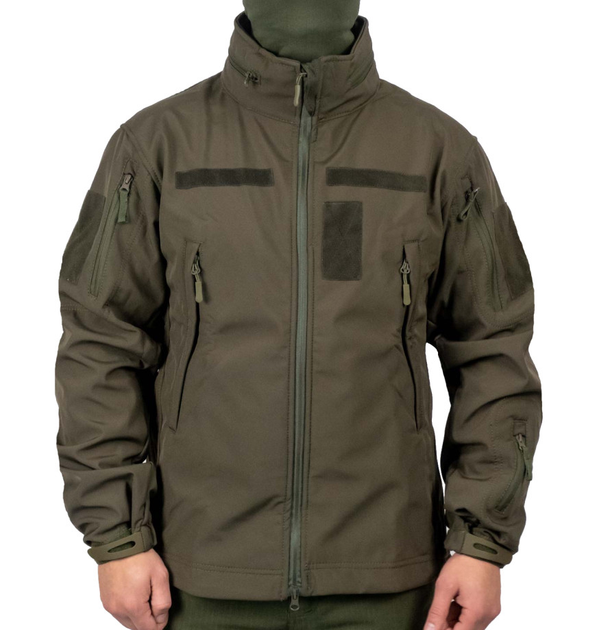 Демісезонна тактична куртка WinTac Soft Shell Stalker Olive XL олива - зображення 1