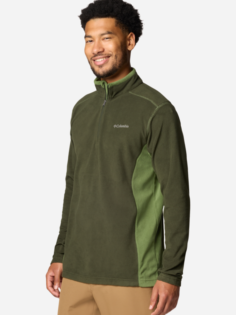 Толстовка на флісі чоловіча Columbia Klamath Range II Half Zip 1352472366 XXL Зелена (195980978811) - зображення 4
