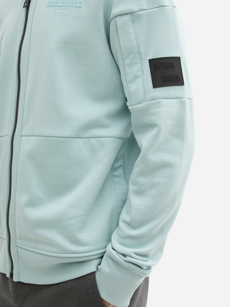 Bluza męska rozpinana streetwear Tom Tailor 1043294 M Miętowa (4068127175793) - obraz 4