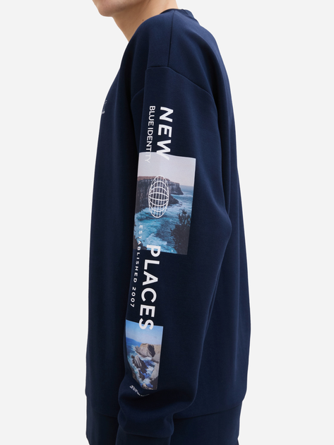 Світшот чоловічий Tom Tailor 1043303 XS Темно-синій (4068127202109) - зображення 4