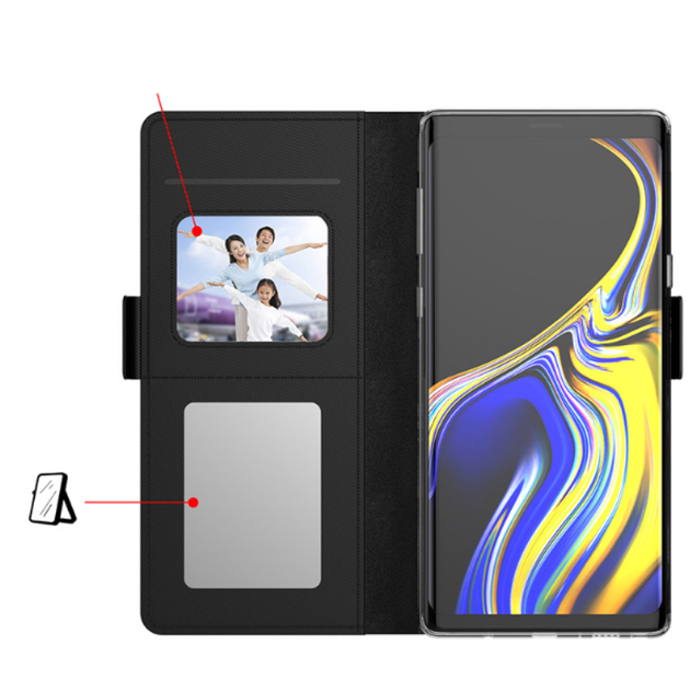 Чохол - книжка Beauty Case для Oppo Reno12 із дзеркалом black - Фото 2 Чохол - книжка Beauty Case для Oppo Reno12 із дзеркалом black - зображення 2