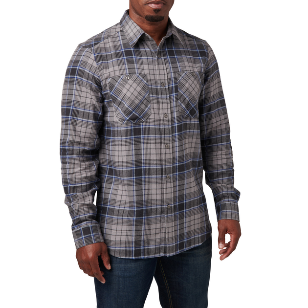 Сорочка тактична 5.11 Tactical Silverwood Flannel Plaid Long Sleeve Shirt Overcast Grey Plaid L (72173-1111) - изображение 1