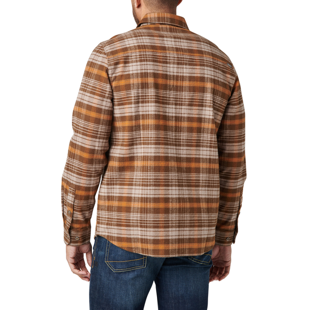 Сорочка тактична 5.11 Tactical Lester Flannel Plaid Long Sleeve Shirt Dark Earth Plaid 2XL (72532-1039) - изображение 2