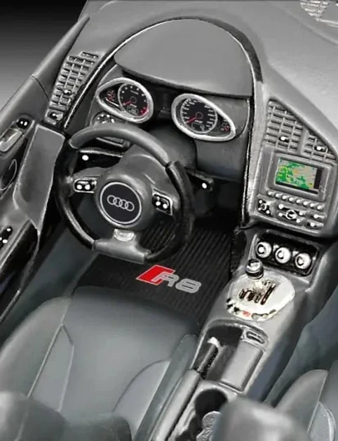 Сборная модель Revell Набор автомобиль Audi R8 уровень 4 масштаб 1:24 (RVL-67057) - изображение 6